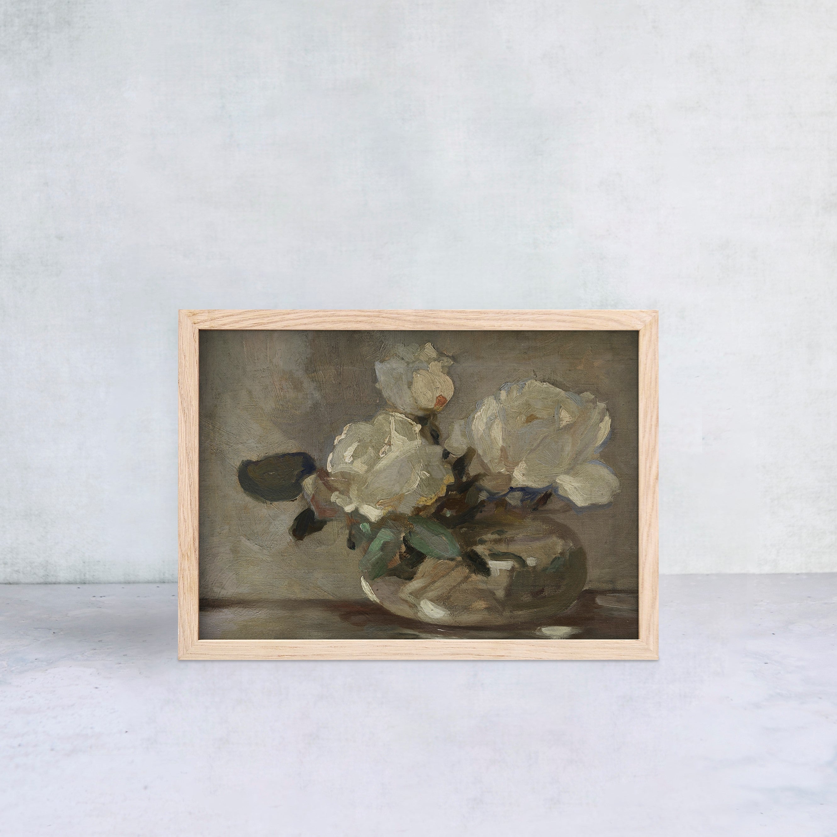 Neutral Rose Vintage Art