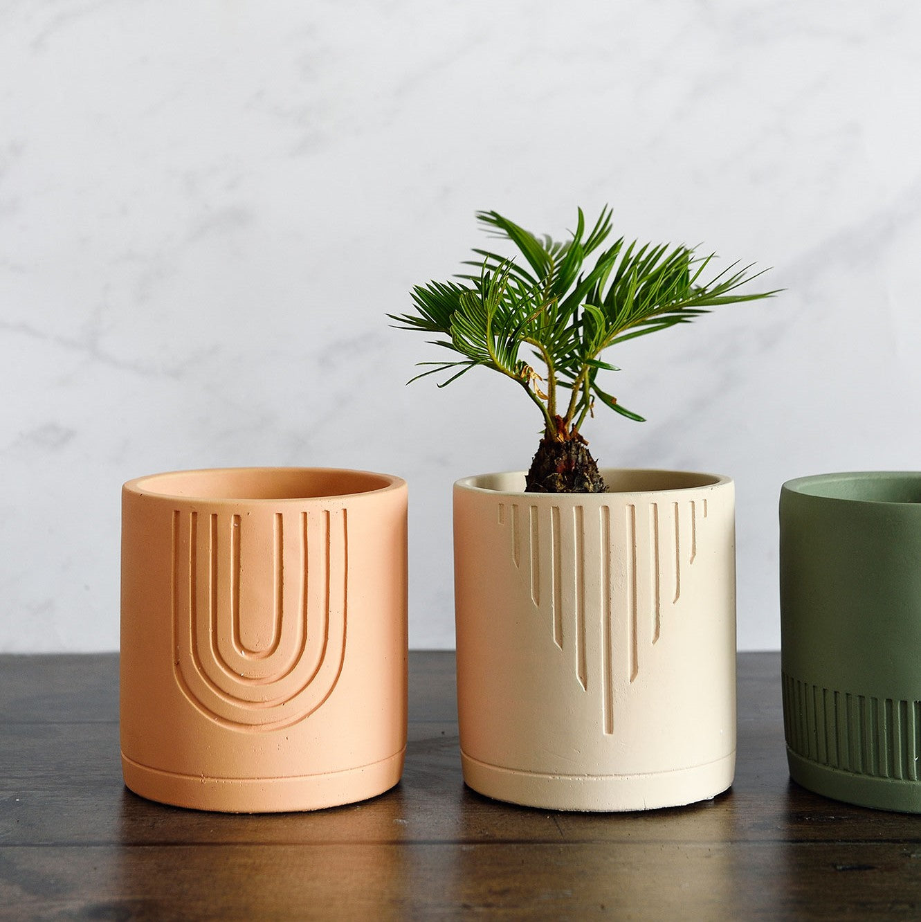 Janine cement pot collection