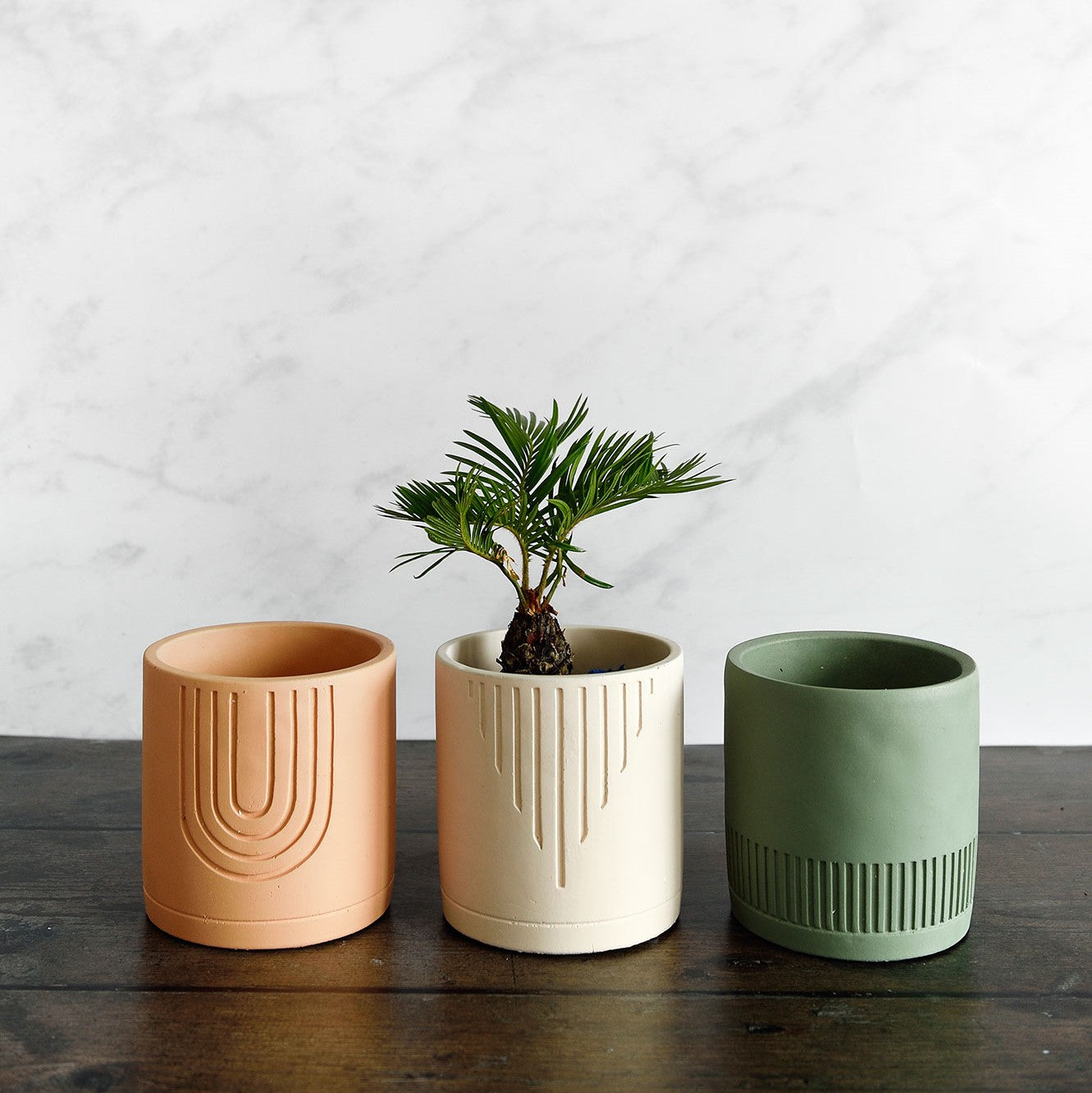 Janine cement pot collection